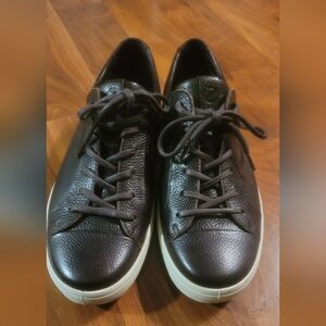 Men's Brown Ecco Leather Sneakers